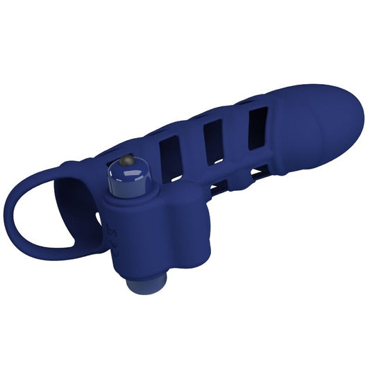 PRETTY LOVE - ALTAF VIBRATORRING MET SILICONEN OMHULSEL BLAUW