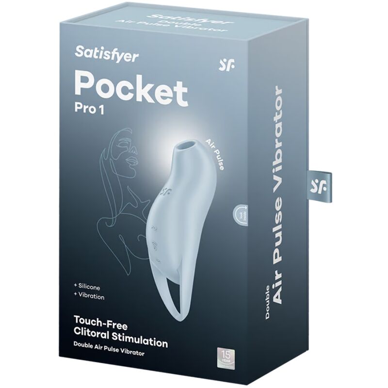 SATISFYER - POCKET PRO 1 CLITORISSTIMULATOR LICHTBLAUW
