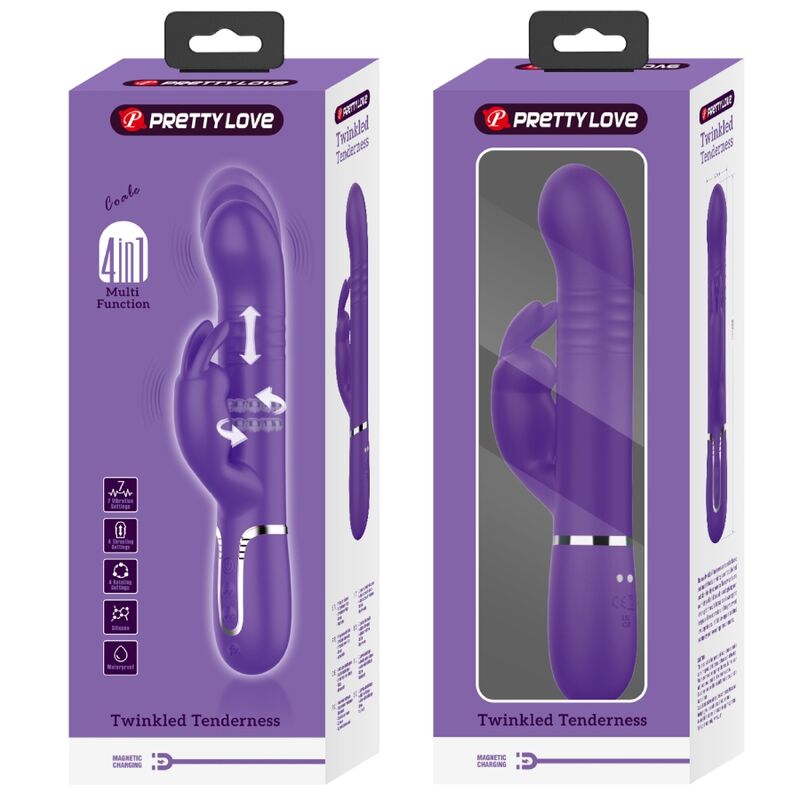 PRETTY LOVE - COALE KONIJN VIBRATOR 4 IN 1 PAARS