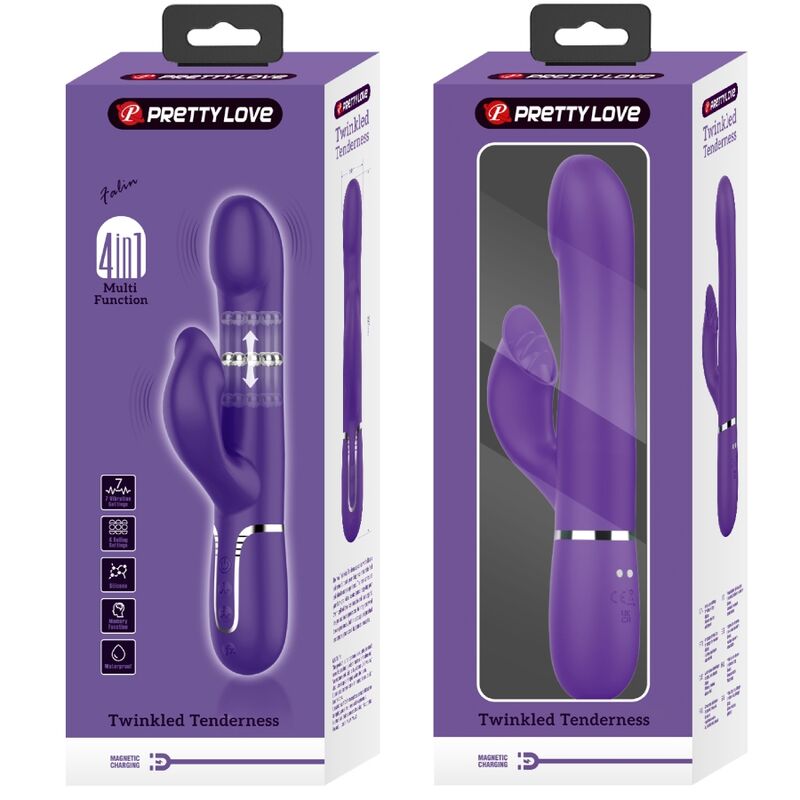 PRETTY LOVE - ZALIN RABBIT VIBRATOR PARELS 4 IN 1 PAARS