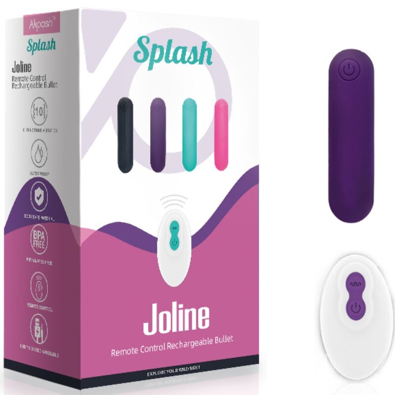 ARMONY - SPLASH JOLINE VIBRATOR KOGEL SILICONE AFSTANDSBEDIENING 10 TRILLINGEN 6.5 X 1.5 CM PAARS