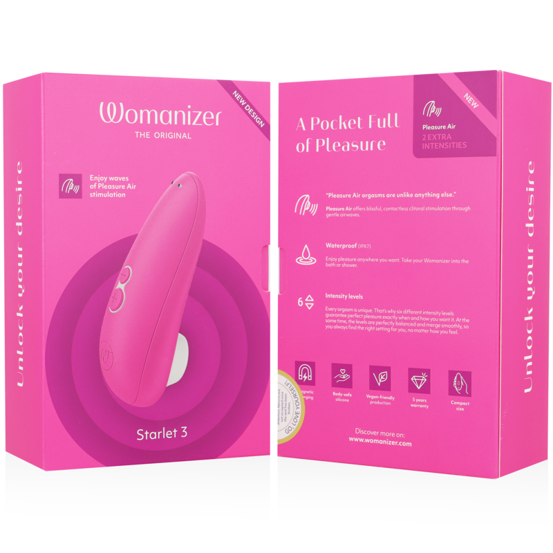 WOMANIZER - STARLET 3 CLITORALE STIMULATOR ROZE
