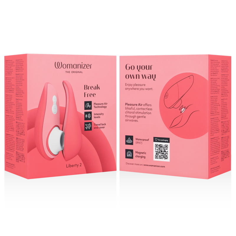 WOMANIZER - LIBERTY 2 CLITORISSTIMULATOR & ZUIGING ROZE