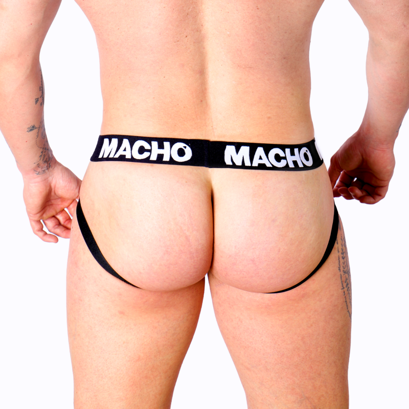 MACHO - MX27GR JOCK LEATHER GRAY BEIGE L