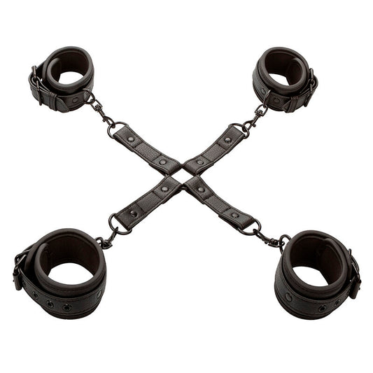 CALEXOTICS - NOCTURNAL HOG TIE CONNECTOR VERSTELBAAR LEREN ZWART