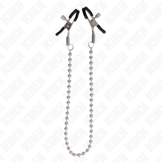 KINK - NIPPELKLEMMEN MET KRALENKETTING 30 CM