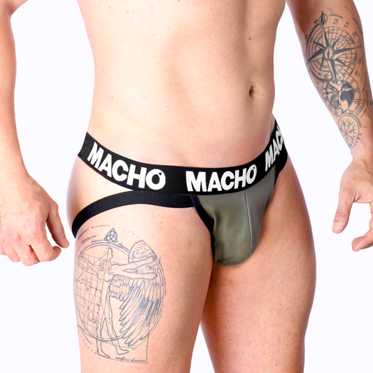 MACHO - MX27GR LEREN JOCK GRIJS BEIGE XL