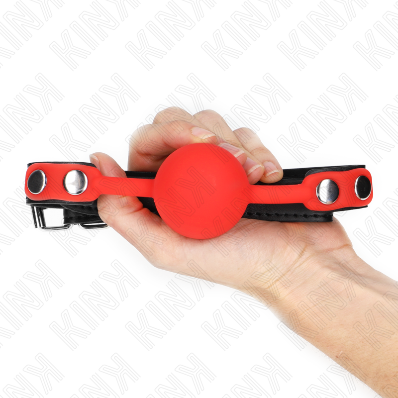KINK - RODE SILICONEN BAL 4 CM KNEVEL 60 x 2 CM