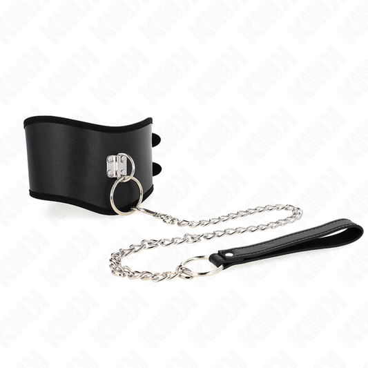 KINK - KETTING 65 CM MET BREDE BAND VERSTELBAAR 40-55 CM X 10 CM