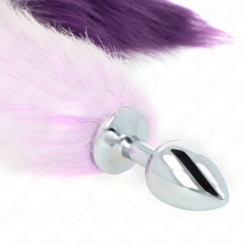 KINK - ANALE PLUG MAAT S 7 X 3 CM MET SYNTHETISCHE STAART 40 CM PAARS