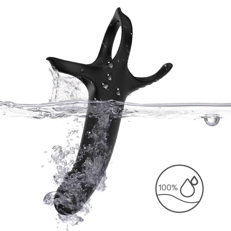 ARMONY - DILDO MET RING EN VIBRATOR ZWART