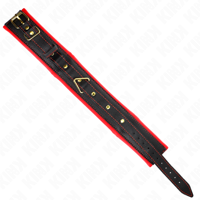 KINK - KETTING MET SPONGE IMITATIELEDEREN BAND MODEL 2 VERSTELBAAR 37-54 CM X 3 CM