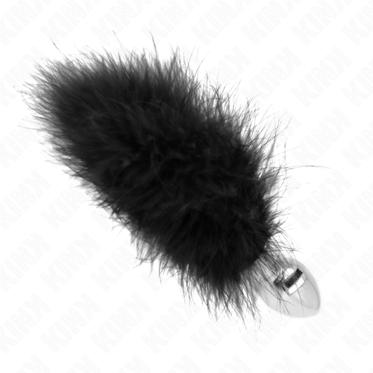 KINK - ROESTVRIJSTALEN ANAALPLUG 11 x 7 CM MET VEER 11 CM