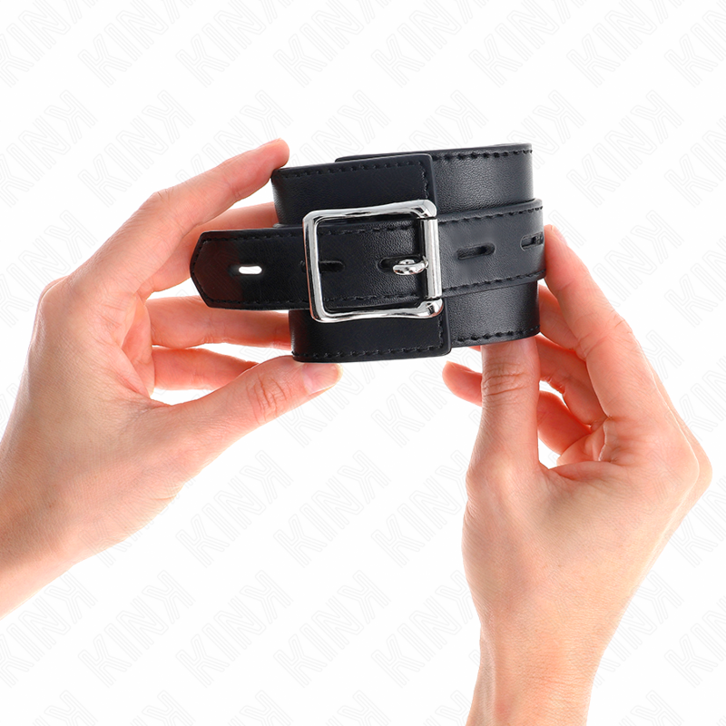 KINK - POLSBROEKEN ZWART MET ZWARTE RIEM VERSTELBAAR 17-28 CM X 6 CM