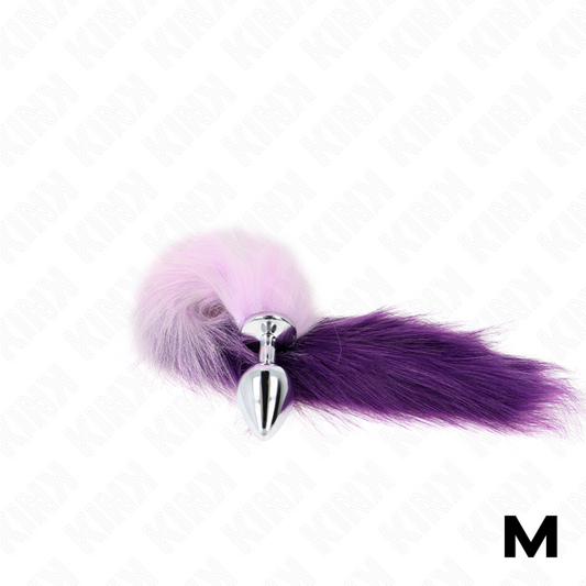 KINK - ANALE PLUG MAAT M 8 X 3,5 CM MET SYNTHETISCHE STAART 40 CM PAARS