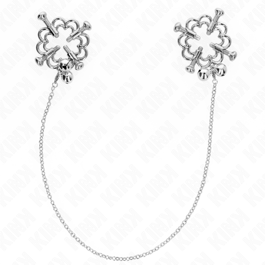 KINK - METALEN BLOEM TEPELKLEMMEN MET KETTING