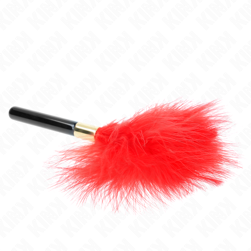 KINK - ROOD GOUDEN METALEN KRIBBELFEDER 18 CM