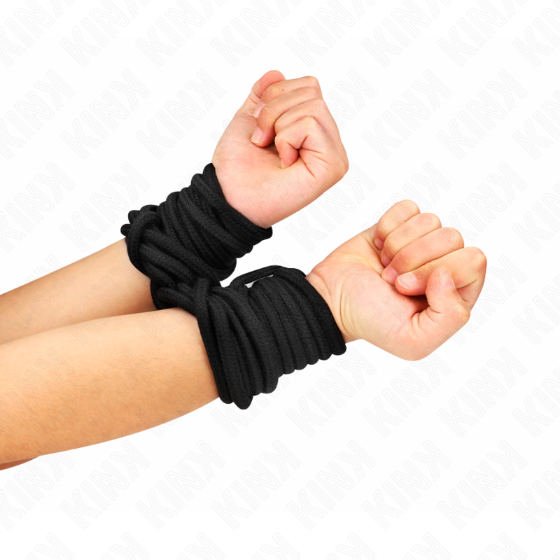 KINK - KATOENEN TOUW 10 METER ZWART