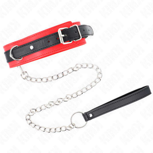 KINK - HALSBAND MET RIEM 65 CM MODEL 3 ROOD 53 X 5 CM