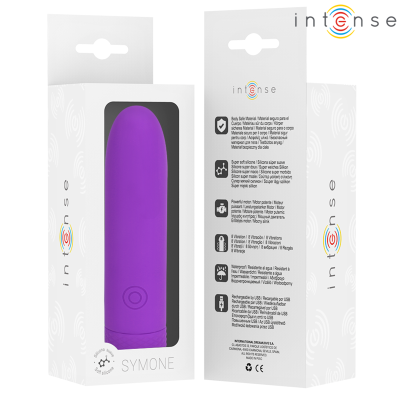 INTENSE - SYMONE USB OPLAADBARE TRILLBULLET 8 TRILLINGEN PAARS 10 X 2.2 CM