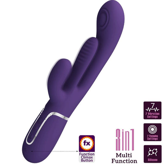 PRETTY LOVE - SHANIA TRIPLE RABBIT VIBRATOR MULTIFUNCTION PAARS