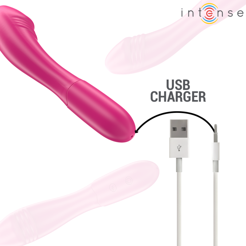 INTENS - BELINDA VIBRATOR 19 CM FLEXIBEL 10 TRILLINGEN ROZE