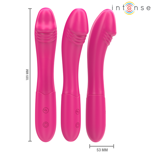 INTENS - BELINDA VIBRATOR 19 CM FLEXIBEL 10 TRILLINGEN ROZE