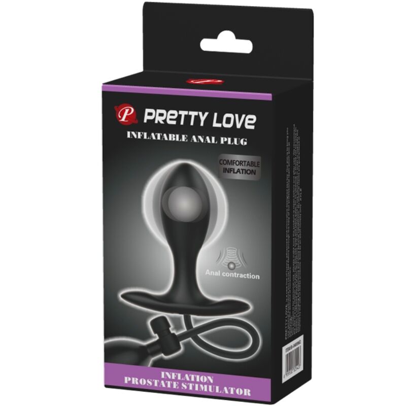 PRETTY LOVE - OPBLAASBARE ANAALPLUG ZWART
