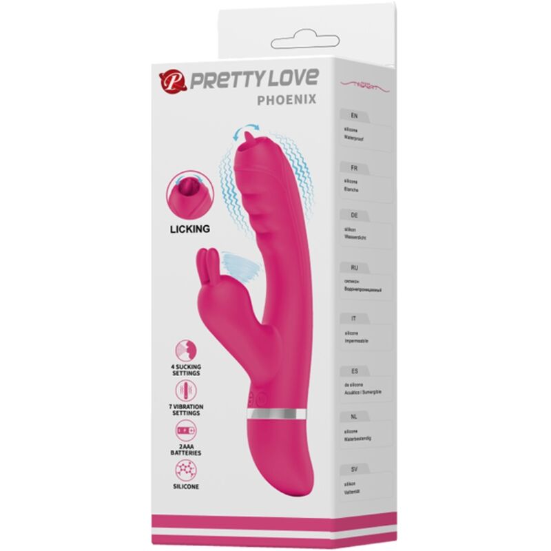 PRETTY LOVE - PHOENIX MULTIFUNCTIONELE KONIJNENVIBRATOR ROZE