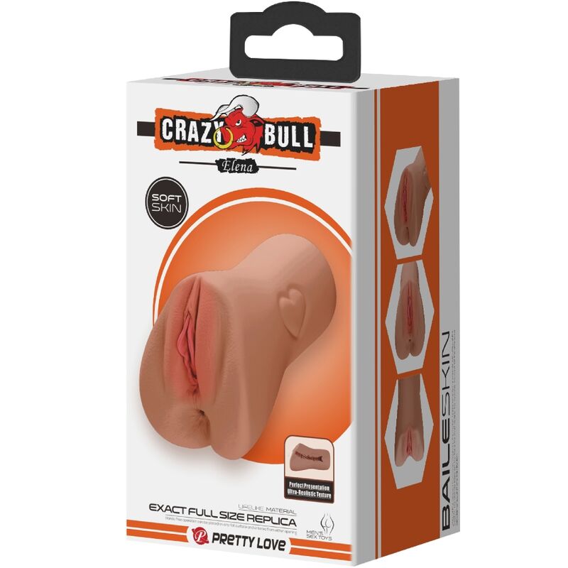 CRAZY BULL - SCHITTERENDE VAGINA EN ANUS ONTWERP MET EEN HART VAN VLEES