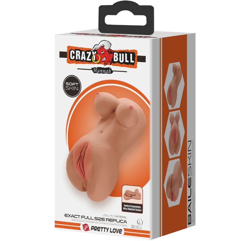 CRAZY BULL - HANNAH DUBBELE MASTURBATOR VAGINA & ANUS REALISTISCH MULAT