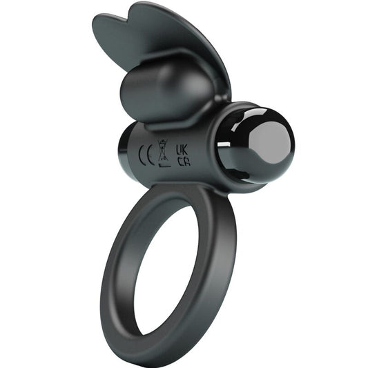 PRETTY LOVE - DEBONAIRE VIBRERENDE PENISRING MET CLITORISSTIMULATOR 10 TRILLINGEN ZWART