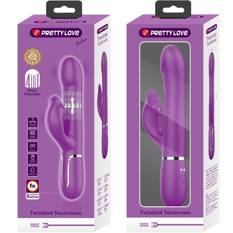 PRETTY LOVE - 4-IN-1 MULTIFUNCTIONELE VIBRATOR & STIMULATOR PAARS