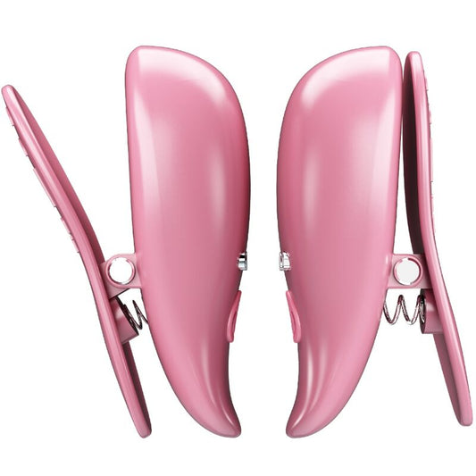 PRETTY LOVE - CAILEY NIPPLE CLAMPS 10 VIBRATIES AFSTANDSBEDIENING ROZE