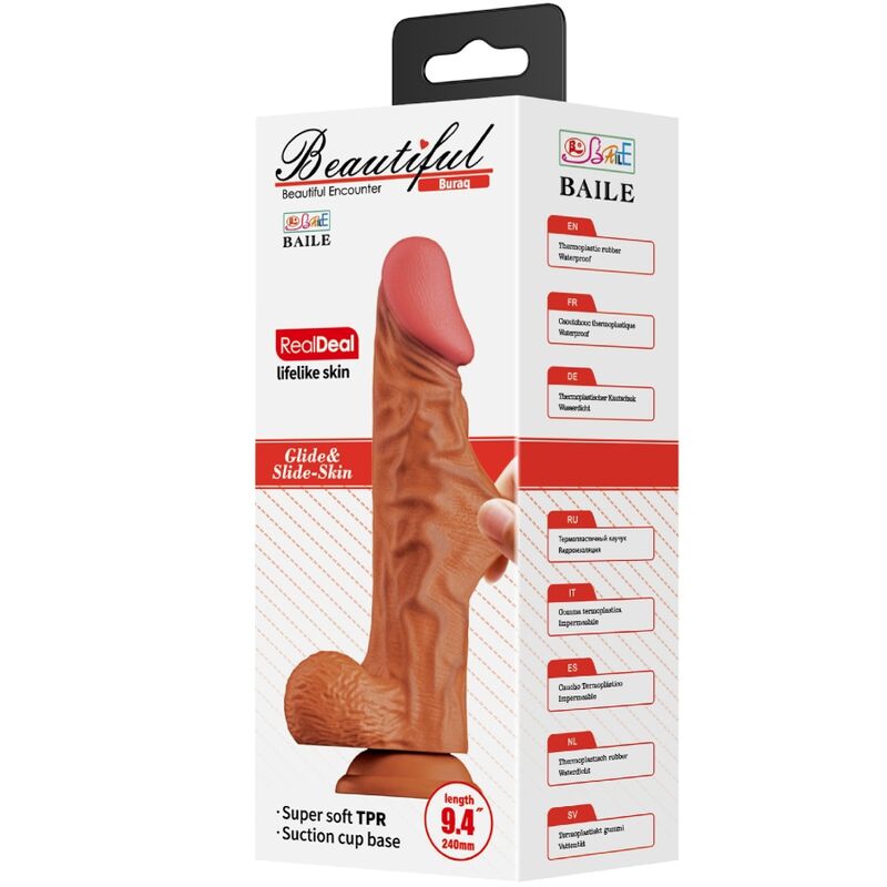 BAILE - BURAQ REALISTISCHE DILDO 24 CM HUIDSKLEUR