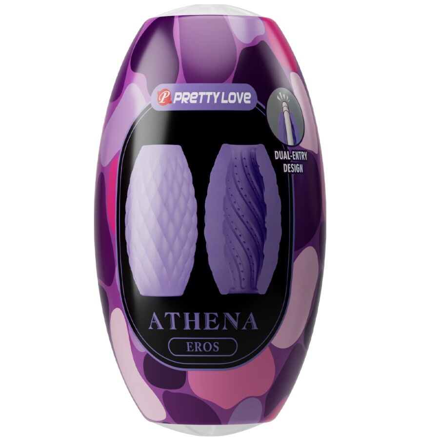 PRETTY LOVE - ATHENA EROS SILICONE Mannelijke Masturbator PAARS