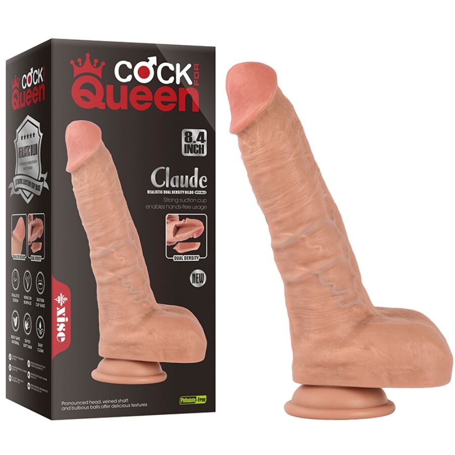 XISE - CLAUDE REALISTISCHE DILDO MET DUBBELE DICHTHEID 16,5 CM