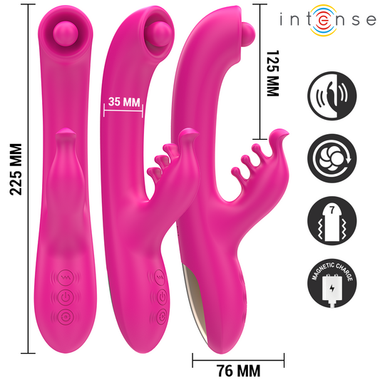 INTENSE - CHRISTINA MULTIFUNCTIONELE KONIJNENVIBRATOR 22,5 CM ROZE