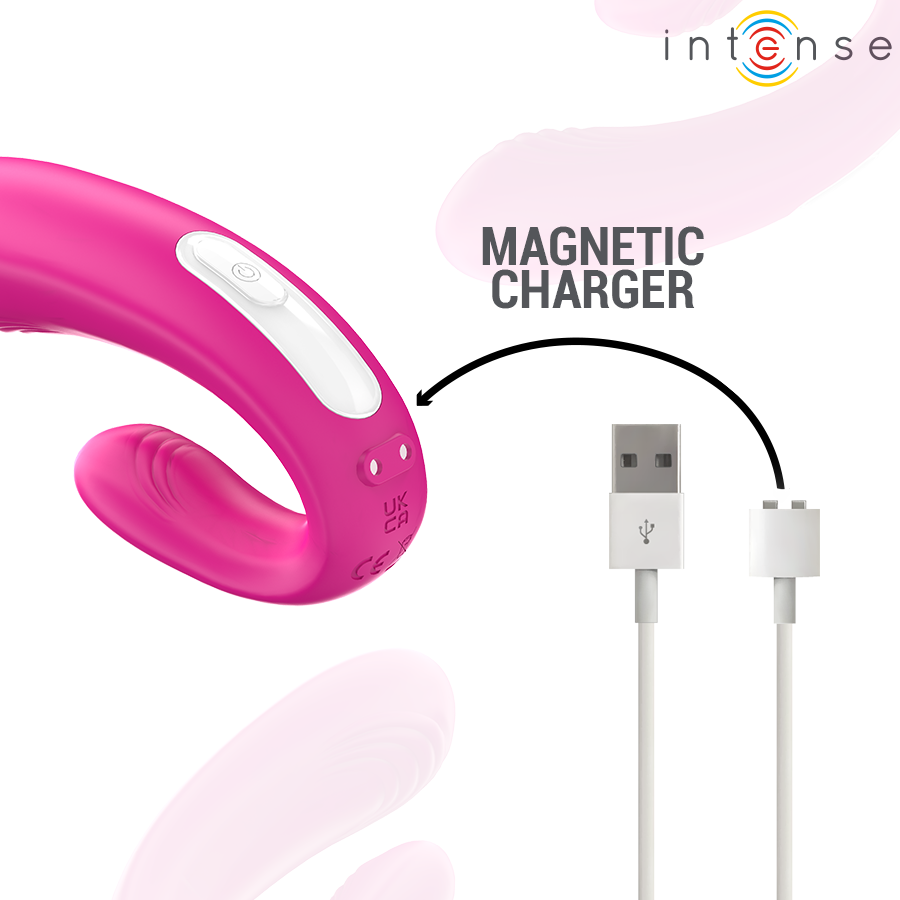 INTENSE - JANET DUAL U-VORMIGE STIMULATOR EN VIBRATOR MET AFSTANDSBEDIENING ROZE