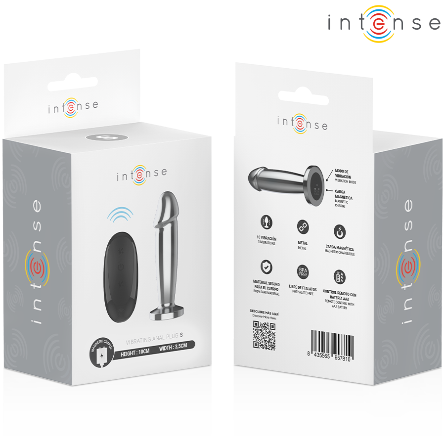 INTENS - ANAALPLUG 10 TRILLINGEN METALEN DILDO MET AFSTANDSBEDIENING S