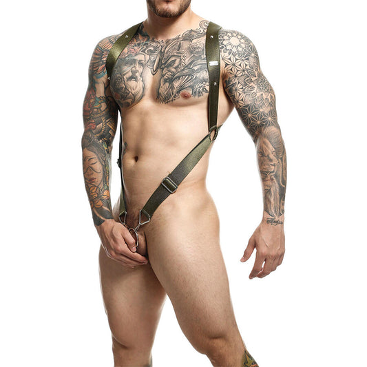 MOB - DNGEON CROSS BACK HARNESS GROEN EEN MAAT