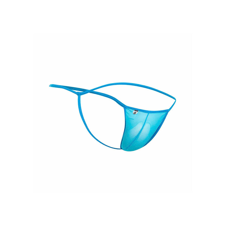 MOB - TRANSPARANTE T-VORMIGE STRING AQUA MAAT S/M