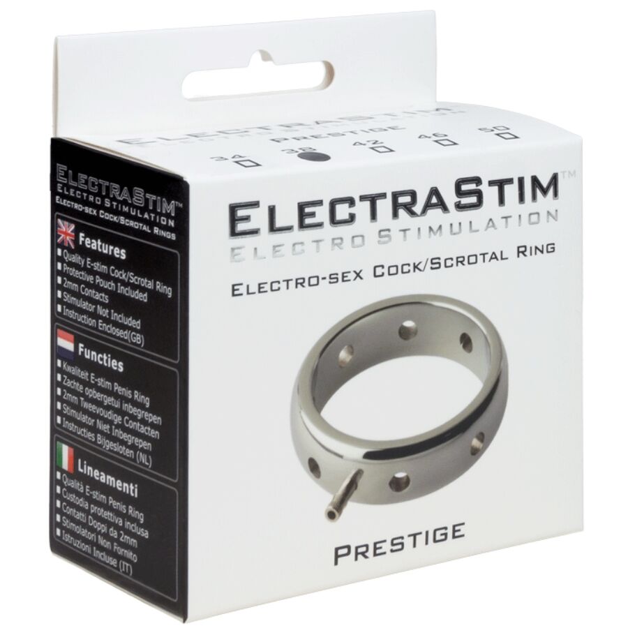 ELECTRASTIM - PRESTIGE ELEKTROMAGNETISCHE METALEN PENISRING 38 MM