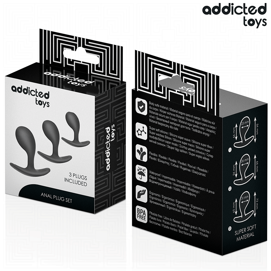 ADDICTED TOYS - SET VAN 3 ANAL PLUG SILICONEN MODEL 3