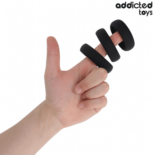 ADDICTED TOYS - SET VAN PLATTE SILICONEN RINGEN