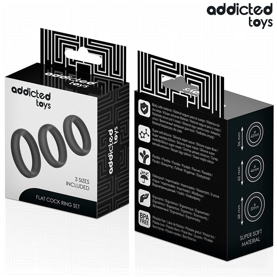 ADDICTED TOYS - SET VAN PLATTE SILICONEN RINGEN