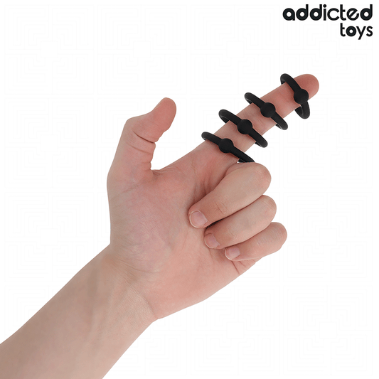 ADDICTED TOYS - SET VAN DRUK SILICONEN RINGEN