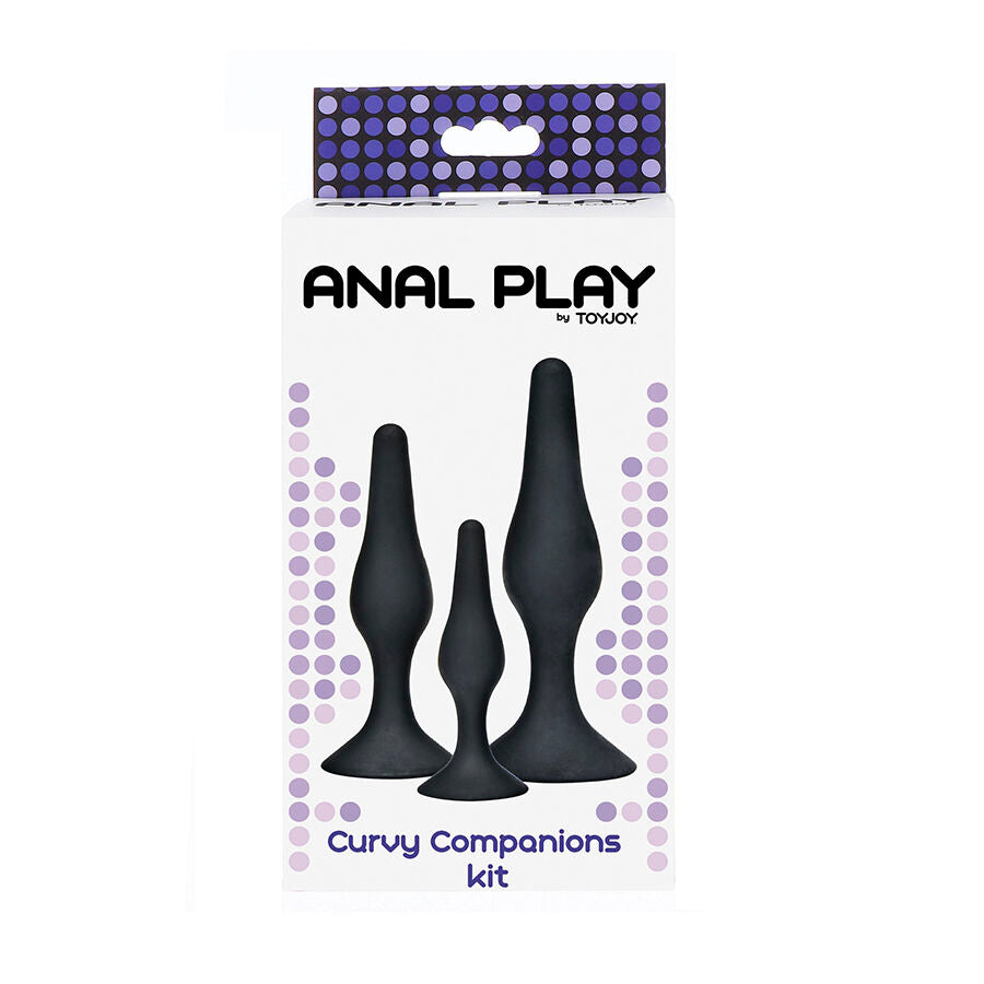 TOYJOY - ANAL PLAY CURVY COMPANIONS ANAALPLUG 3 STUKS ZWART