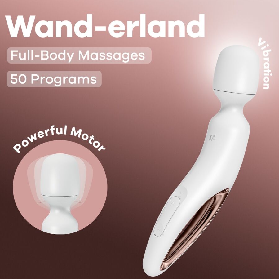 SATISFYER - WAND ERLAND TRILLENDE MASSAGER WIT