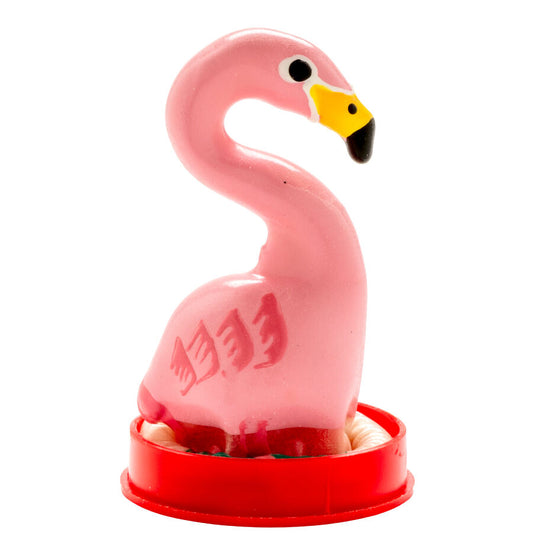 CONDOMERIE - HANDGESCHILDERDE FUN CONDOMS FLAMINGO ROZE